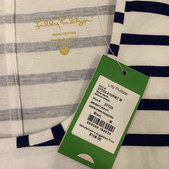 NWT! Lilly Pulitzer beacon dress size M 💙💗 - Picture 6 of 8